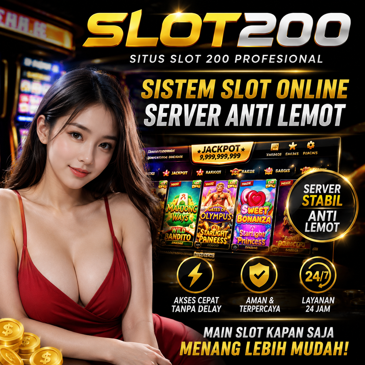 SLOT200: Situs SLOT 200 Profesional Sistem Slot Online Server Anti Lemot